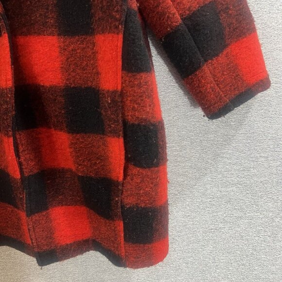 Marisa & Marie Jacket Women Medium Black Wool Blend Italy Buffalo Checkered Coat - Picture 8 of 13